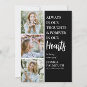 Moderne begrafenisdienst Fotocollage Kaart (Voorkant)