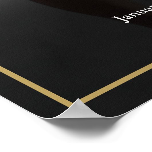 Moderne begrafenisfoto Viering van het Levensteken Poster (Hoek)