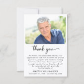 Moderne begrafenisfotoscript bedankt (Voorkant)