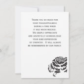 Moderne begrafenissympathie bedankkaart (Achterkant)