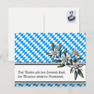 Moderne Beierse verklaring over bier Briefkaart