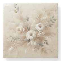 Moderne beige bloemen 2