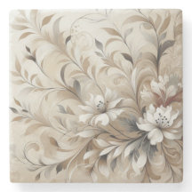Moderne beige bloemen 4