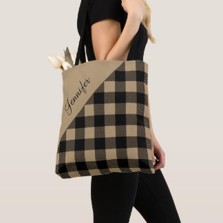 Moderne beige Buffalo geruite tas
