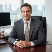 Moderne Beige en Zwarte Abstracte Brush Leopard st Stropdas