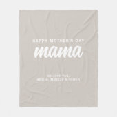Moderne Beige Mama Kind Namen Moederdag Fleece Deken (Voorkant)