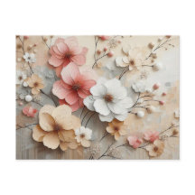 Moderne beige-roze bloemen