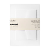 Moderne beige zeep verpakking ingrediënten wrap la uitnodigingen wikkel (Voorkant Voorbeeld)