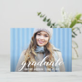 Moderne bekendmaking Afstuderen | Foto Afstuderen Aankondiging (Staand voorkant)