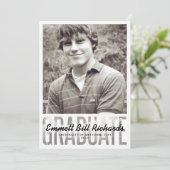 Moderne bekendmaking Afstuderen Kaart (Staand voorkant)