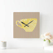 Moderne beker en strips vierkante klok (Huis)