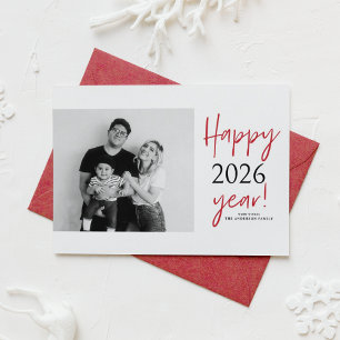 Moderne belettering 2025 Gelukkig Nieuwjaar Foto Feestdagen Kaart