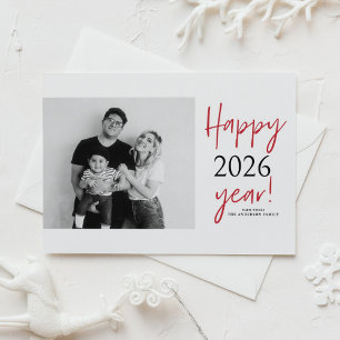 Moderne belettering 2025 Gelukkig Nieuwjaar Foto Feestdagenkaart