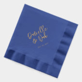 Moderne belettering koppels naam aangepaste bruilo folie servetten (Links)