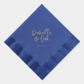 Moderne belettering koppels naam aangepaste bruilo folie servetten (Rechts)