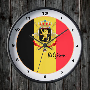 Moderne Belgische vlag & Belgische trendy Home / d Ronde Klok