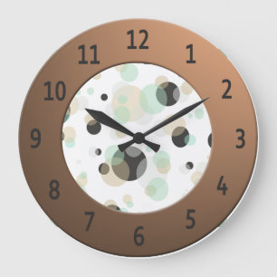 Moderne belletjes met korrelige metallische cijfer grote klok