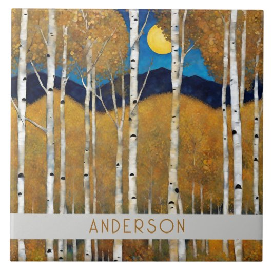 Moderne berg keramische Tegel Tegeltje (Voorkant)