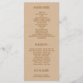 Moderne Bergen Trouwprogramma's Programma (Achterkant)