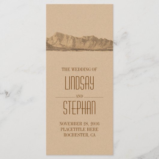 Moderne Bergen Trouwprogramma's Programma (Voorkant)