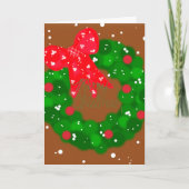 Moderne besneeide krans en strik kaart (Voorkant)