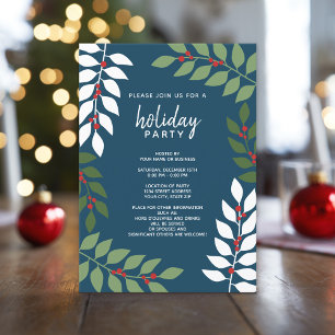 moderne bessen eucalyptus Download Vakantie Party Kaart