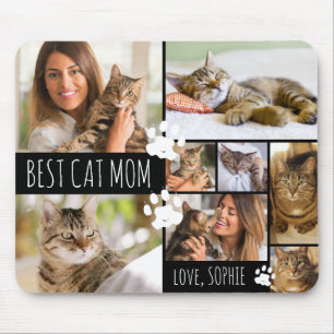 Moderne BEST CAT MOM 8 foto's gepersonaliseerd Muismat