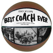 Moderne BESTE COACH EVER Cool Street Style Collage Basketbal (Voorkant)