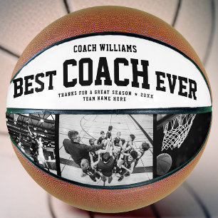 Moderne BESTE COACH EVER Cool Trendy Photo Collage Basketbal