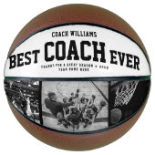 Moderne BESTE COACH EVER Cool Trendy Photo Collage Basketbal (Voorkant)