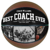 Moderne BESTE COACH EVER Cool Trendy Photo Collage Basketbal (Voorkant)
