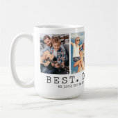 Moderne BESTE DAD OOIT 4 foto's gepersonaliseerd Koffiemok (Links)