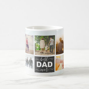 Moderne beste DAD ooit script Eenvoudige 9 fotocol Koffiemok