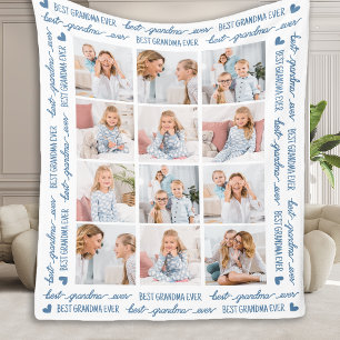 Moderne Beste GRANDMA Ever Custom 12 Fotocollage Fleece Deken