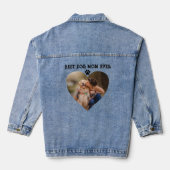 Moderne Beste hond moeder ooit aangepaste hart fot Denim Jacket (Achterkant)