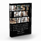 Moderne beste mam ooit 11 foto's collage zwart (Links)