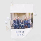 Moderne Beste Mam Ooit Foto Blauwe Golf Handdoek (Insitu)