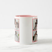 Moderne beste mam ooit hart foto | Donkerroze Tweekleurige Koffiemok (Center)