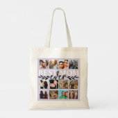 Moderne beste mam ooit Paarse fotocollage Tote Bag (Achterkant)