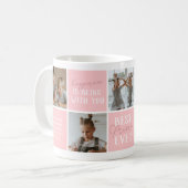 Moderne Beste Mimi Ooit Fotocollage Roze Koffiemok (Voorkant links)