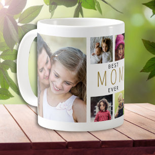 Moderne Beste Moeder Ooit 6 Foto Collage Wit Koffiemok