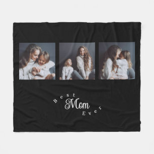 Moderne Beste Moeder Ooit Elegant Schrift Zwart 3 Fleece Deken