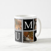 Moderne Beste Mum Monogram Koffiemok (Voorkant rechts)