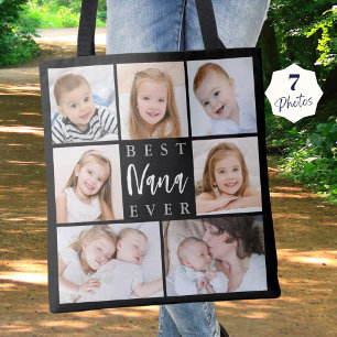 Moderne BESTE NANA OOIT 7 Fotocollage Custom Draagtas