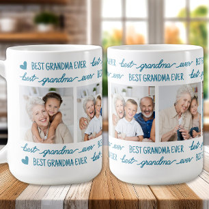 Moderne beste oma ooit gepersonaliseerd 4 foto koffiemok