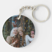 Moderne Beste Oma Ooit Heet Roze Script Foto Sleutelhanger (Achterkant)