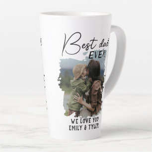 Moderne Beste Papa Familie Foto Vaderdag Latte Mok