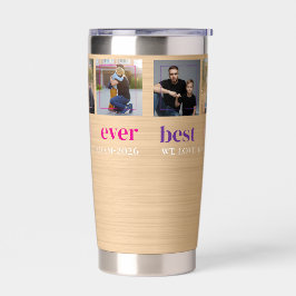 Moderne BESTE PAPA Ooit 3 Foto's Gepersonaliseerd Geïsoleerde Drinkbeker