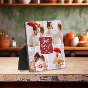Moderne 'Beste papa ooit' Aangepast 4 Foto Fotoplaat