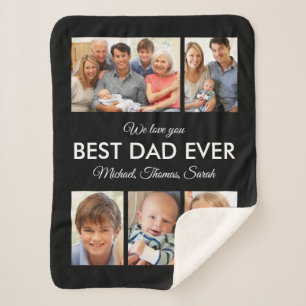 Moderne beste papa ooit aangepaste vader foto coll sherpa deken